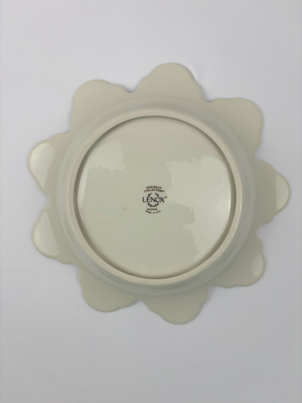 Vintage Lenox Meridian Collection Candy Dish Styled with Flower Petal Silhouette - Picture 3 of 3